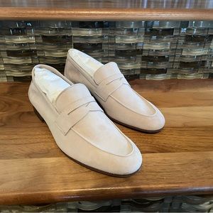 NWOT M. Gemi cream suede flats. Size 37 1/2